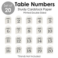 Elegantly Simple Table Numbers - 20 Ct