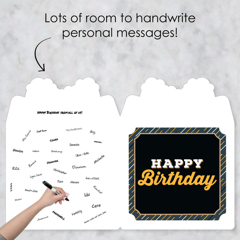 Cheers and Beers Happy Birthday - Happy Birthday Giant Greeting Card - Big Shaped Jumborific Card - 16.5 x 22 inches