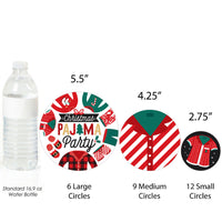 Christmas Pajamas - Holiday Plaid PJ Party Giant Circle Confetti - Party Decorations - Large Confetti 27 Count