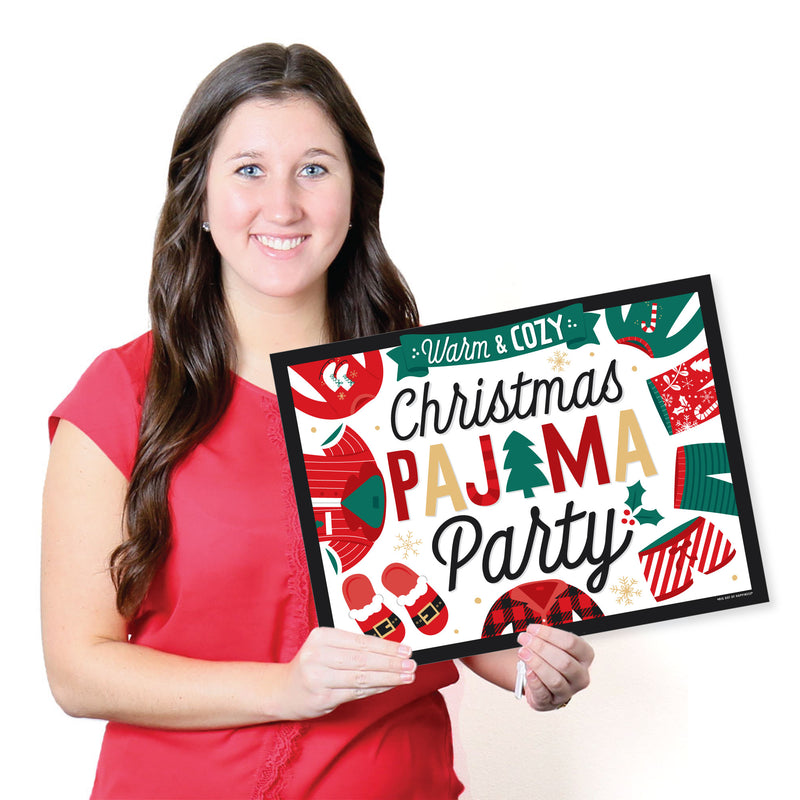 Christmas Pajamas - Paper Holiday Plaid PJ Party Coloring Sheets - Activity Placemats - Set of 16