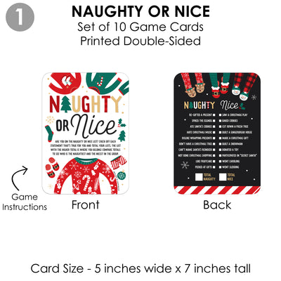 Christmas Pajamas - 4 Holiday Plaid PJ Party Games - 10 Cards Each - Gamerific Bundle