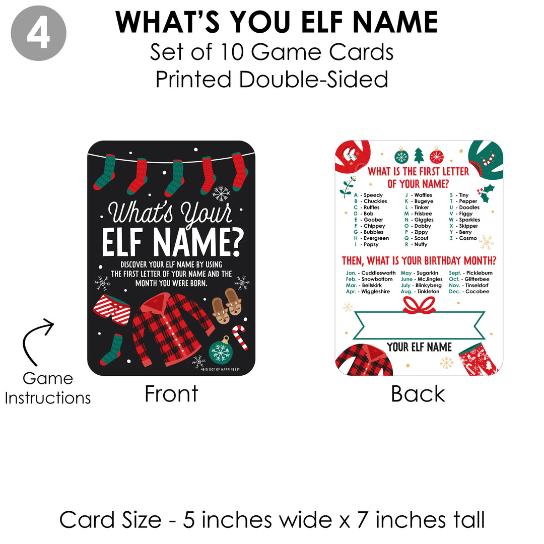 Christmas Pajamas - 4 Holiday Plaid PJ Party Games - 10 Cards Each - Gamerific Bundle
