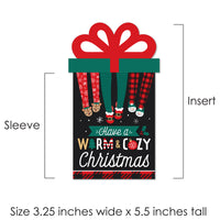 Christmas Pajamas - Holiday Plaid PJ Party Money and Gift Card Sleeves - Nifty Gifty Card Holders - Set of 8
