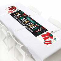 Christmas Pajamas - Personalized Holiday Plaid PJ Party Banner