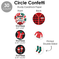 Christmas Pajamas - Holiday Plaid PJ Party Supplies Decoration Kit - Decor Galore Party Pack - 51 Pieces