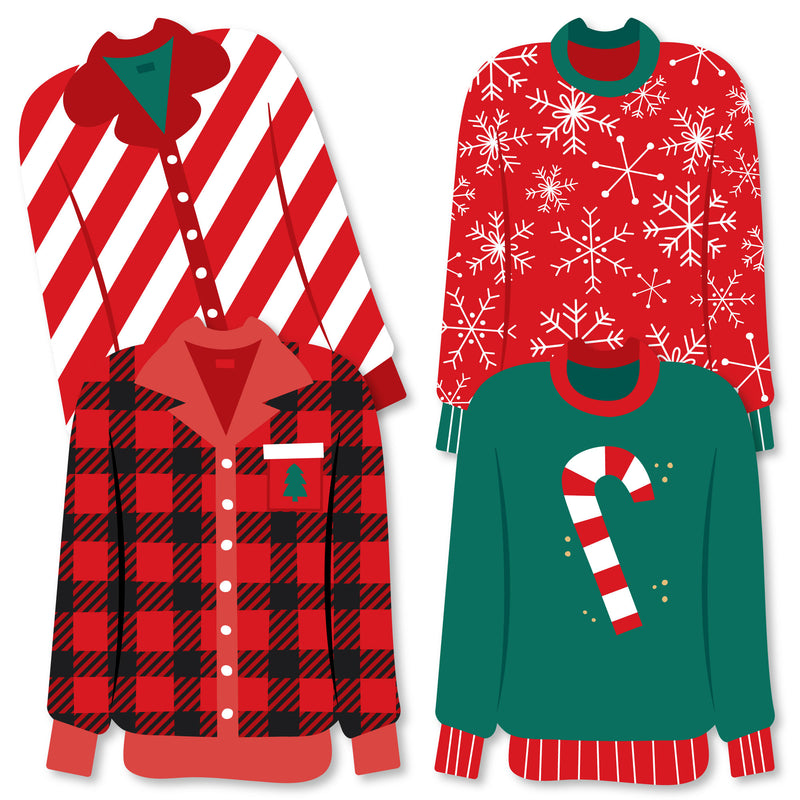 Christmas Pajamas - Decorations DIY Holiday Plaid PJ Party Essentials - Set of 20