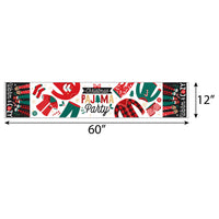 Christmas Pajamas - Petite Holiday Plaid PJ Party Paper Table Runner - 12 x 60 inches