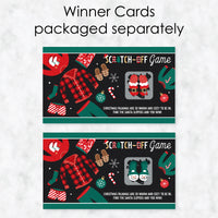 Christmas Pajamas - Holiday Plaid PJ Party Game Scratch Off Cards - 22 Count
