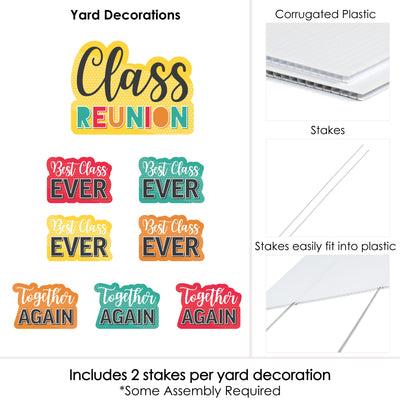 Class Reunion - Yard Sign and Outdoor Lawn Decorations - Class Reunion Yard Signs - Set of 8