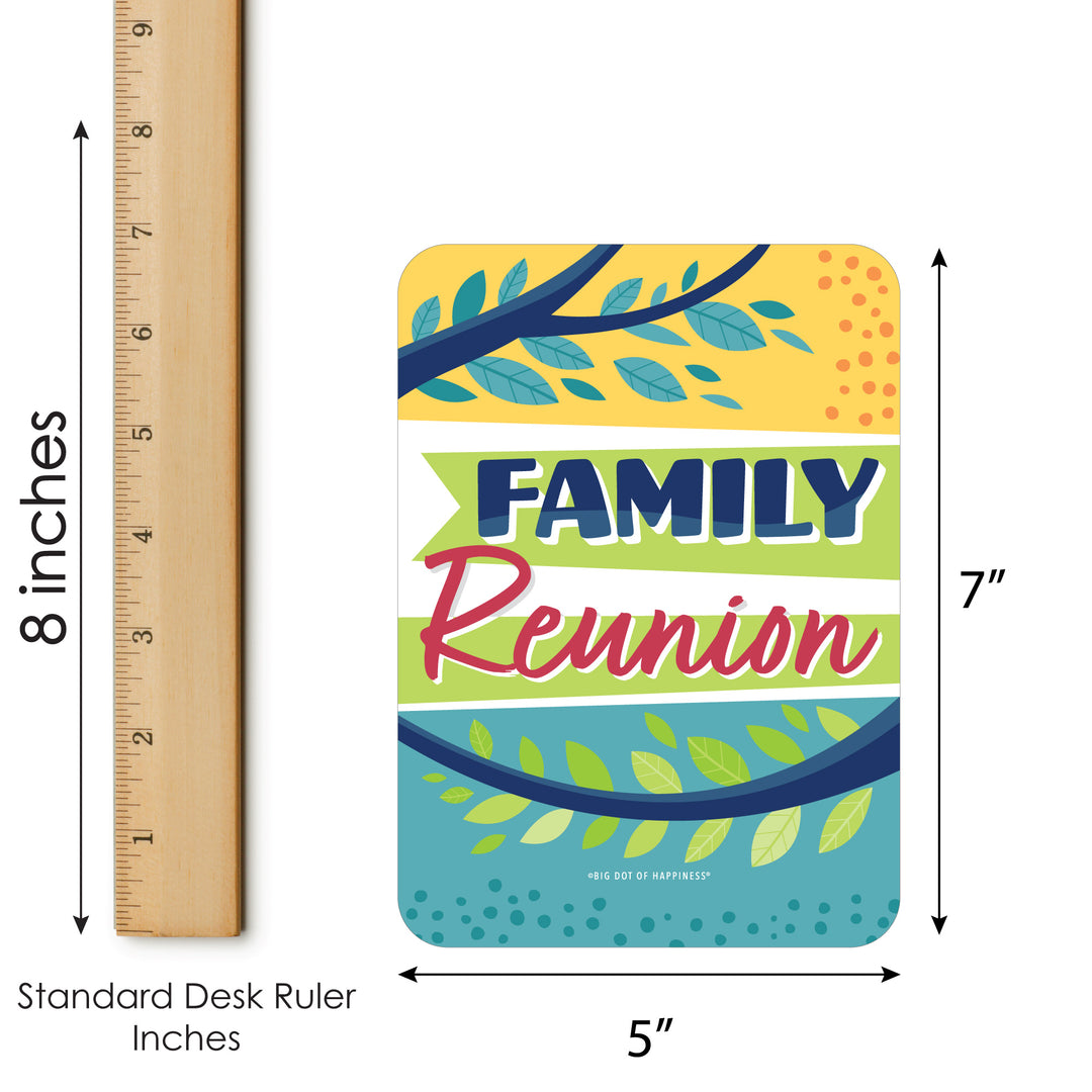 Colorful Family Reunion - Bingo Cards and Markers - Family Gathering Party Bingo Game - Set of 18