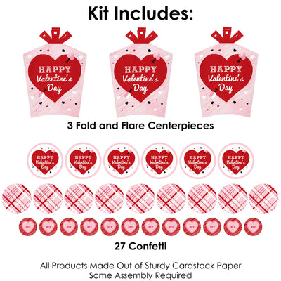 Conversation Hearts - Valentine’s Day Party Decor and Confetti - Terrific Table Centerpiece Kit - Set of 30