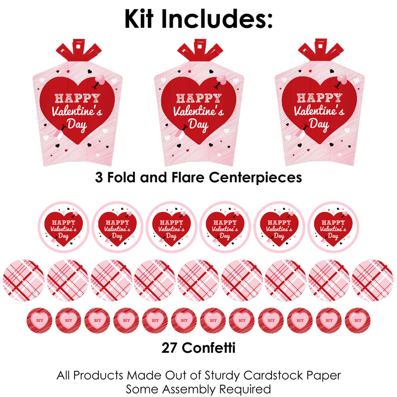 Conversation Hearts - Valentine’s Day Party Decor and Confetti - Terrific Table Centerpiece Kit - Set of 30