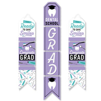 Dental School Grad - Hanging Vertical Paper Door Banners - Dentistry and Hygienist Graduation Party Wall Decoration Kit - Indoor Door Decor