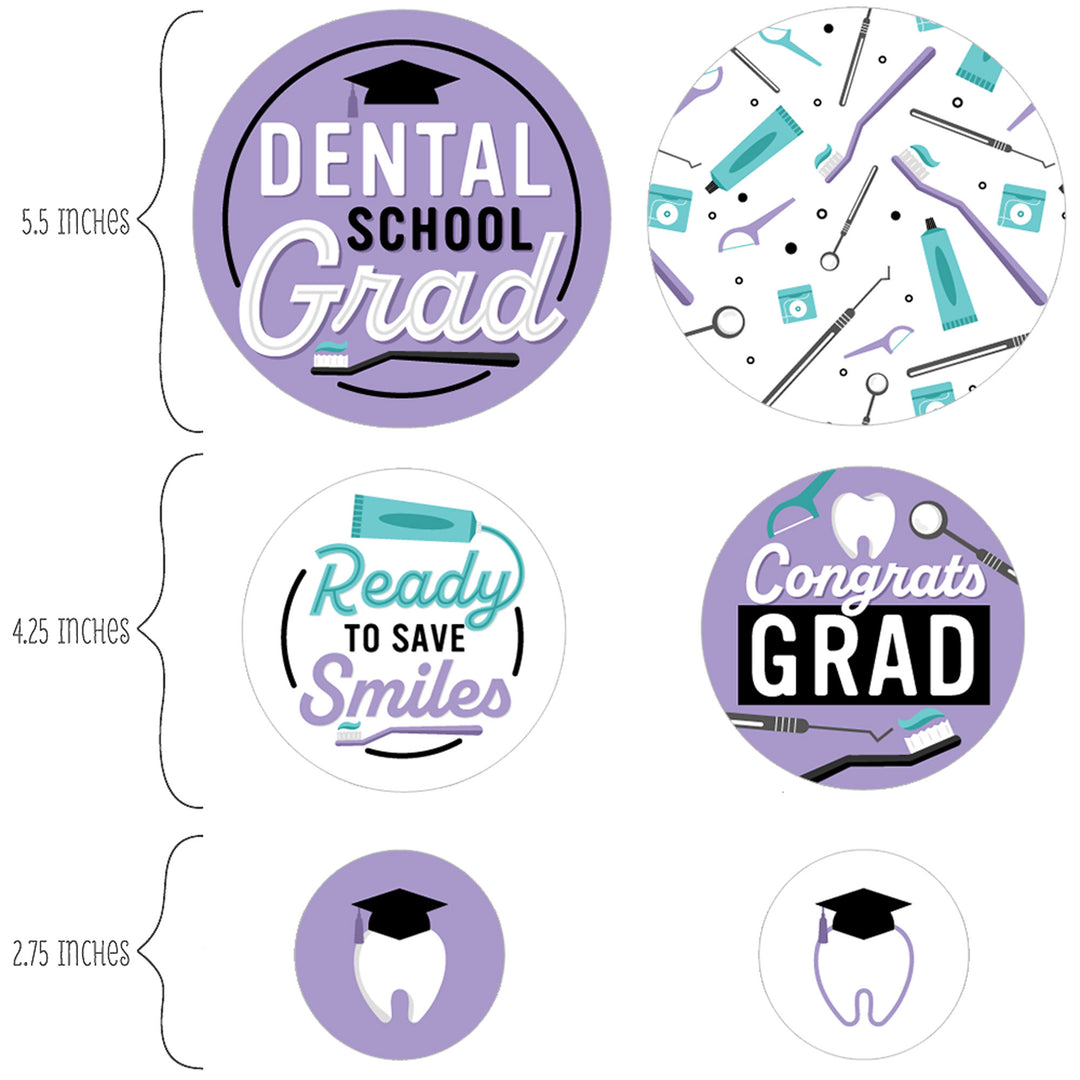 Dental School Grad - Dentistry and Hygienist Graduation Party Giant Circle Confetti - Party Decorations - Large Confetti 27 Count