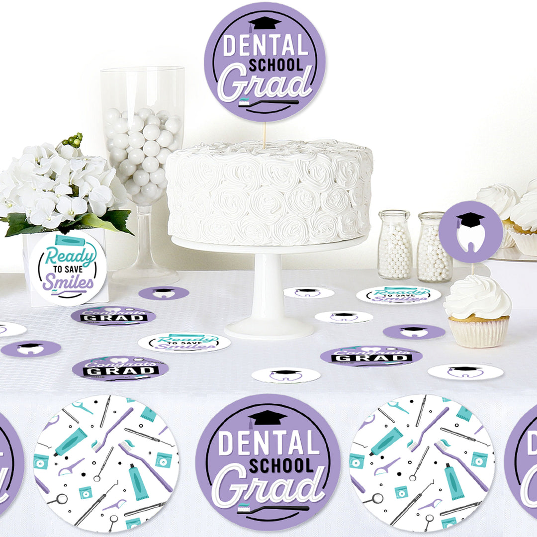 Dental School Grad - Dentistry and Hygienist Graduation Party Giant Circle Confetti - Party Decorations - Large Confetti 27 Count