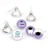 Dental School Grad - Dentistry and Hygienist Graduation Party Round Candy Sticker Favors - Labels Fit Chocolate Candy (1 sheet of 108)