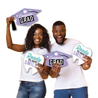 Dental School Grad - Yard Sign and Outdoor Lawn Decorations - Dentistry and Hygienist Graduation Party Yard Signs - Set of 8