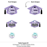Dental School Grad - Dentistry and Hygienist Graduation Party Centerpiece Sticks - Table Toppers - Set of 15