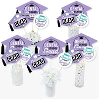 Dental School Grad - Dentistry and Hygienist Graduation Party Centerpiece Sticks - Table Toppers - Set of 15