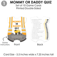 Dig It - Construction Party Zone - 4 Baby Shower Games - 10 Cards Each - Gamerific Bundle