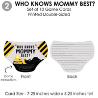 Dig It - Construction Party Zone - 4 Baby Shower Games - 10 Cards Each - Gamerific Bundle