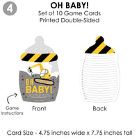 Dig It - Construction Party Zone - 4 Baby Shower Games - 10 Cards Each - Gamerific Bundle