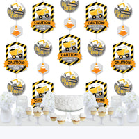 Dig It - Construction Party Zone - Baby Shower or Birthday Party DIY Dangler Backdrop - Hanging Vertical Decorations - 30 Pieces