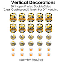 Dig It - Construction Party Zone - Baby Shower or Birthday Party DIY Dangler Backdrop - Hanging Vertical Decorations - 30 Pieces