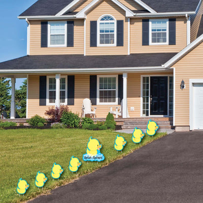 Ducky Duck - Yard Sign & Outdoor Lawn Decorations - Baby Shower or Birthday Party Yard Signs - Set of 8