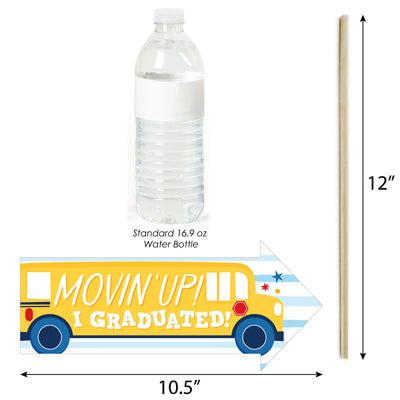 Funny Elementary Grad - Kids Graduation Party Photo Booth Props Kit - 10 Piece