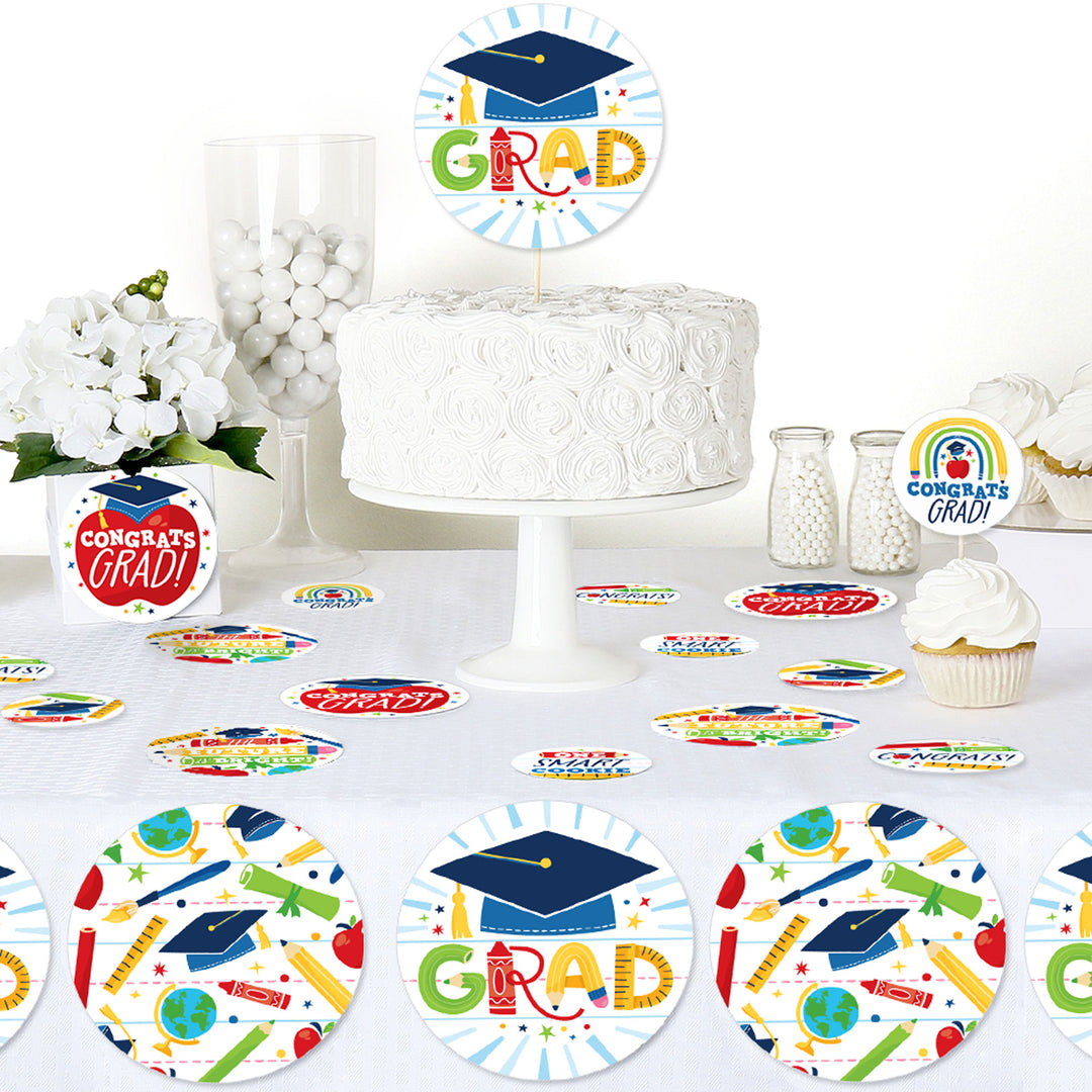 Kindergarten Grad - 4K Preschool Kids Graduation Party Giant Circle Confetti - Party Decorations - Large Confetti 27 Count