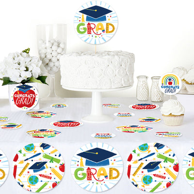 Elementary Grad - Kids Graduation Party Giant Circle Confetti - Party Decorations - Large Confetti 27 Count