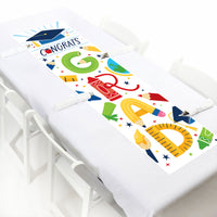 Kindergarten Grad - 4K Preschool Kids Graduation Party Front Door Decoration - Vertical Banner