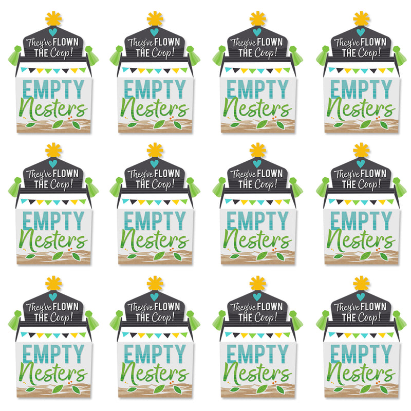 Empty Nesters - Treat Box Party Favors - Empty Nest Party Goodie Gable Boxes - Set of 12