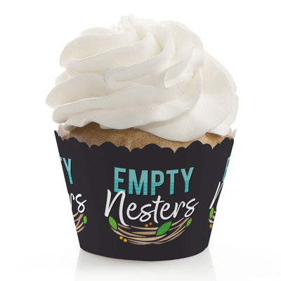 Empty Nesters - Empty Nest Party Decorations - Party Cupcake Wrappers - Set of 12
