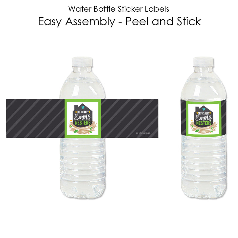 Empty Nesters - Empty Nest Party Water Bottle Sticker Labels - Set of 20