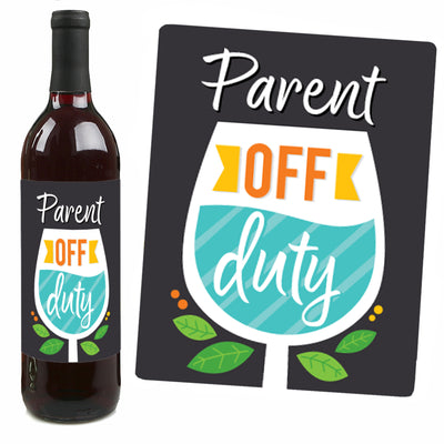 Empty Nesters - Empty Nest Party Decorations for Women and Men - Wine Bottle Label Stickers - Set of 4