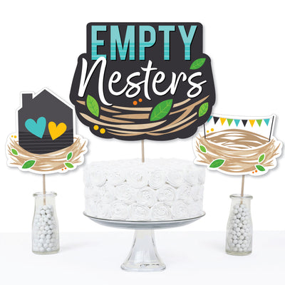 Empty Nesters - Empty Nest Party Centerpiece Sticks - Table Toppers - Set of 15