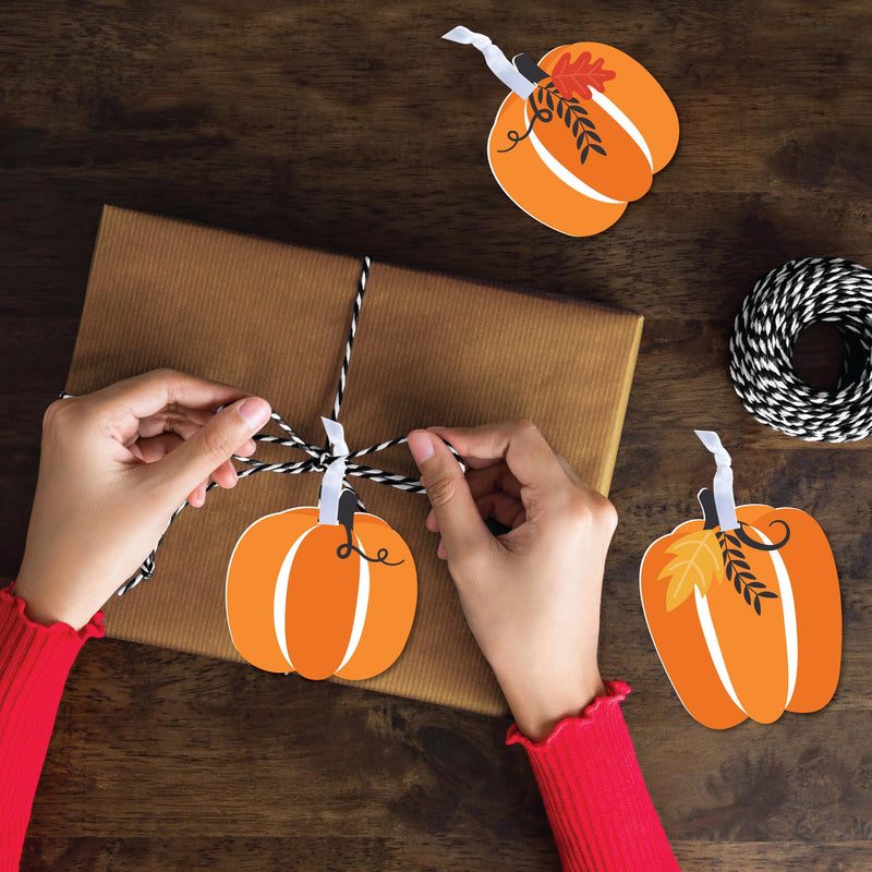 Fall Pumpkin - Halloween or Thanksgiving Decorations - Tree Ornaments - Set of 12