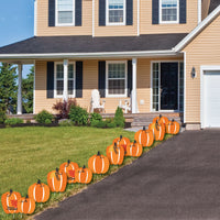 Fall Pumpkin - Pumpkin Lawn Decorations - Outdoor Halloween or Thanksgiving Party Yard Decorations - 10 Piece