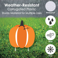 Fall Pumpkin - Pumpkin Lawn Decorations - Outdoor Halloween or Thanksgiving Party Yard Decorations - 10 Piece