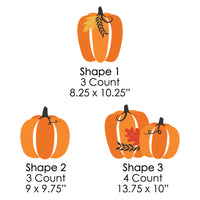 Fall Pumpkin - Pumpkin Lawn Decorations - Outdoor Halloween or Thanksgiving Party Yard Decorations - 10 Piece