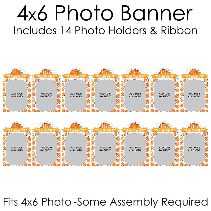 Fall Pumpkin - DIY Halloween or Thanksgiving Birthday Party Decor - Picture Display - Photo Banner