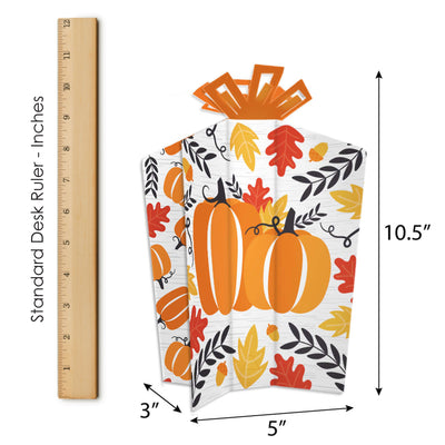 Fall Pumpkin - Halloween or Thanksgiving Party Decor and Confetti - Terrific Table Centerpiece Kit - Set of 30