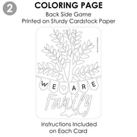 Family Tree Reunion - 2-in-1 Family Gathering Party Cards - Activity Duo Games - Set of 20