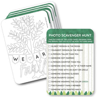 Family Tree Reunion - 2-in-1 Family Gathering Party Cards - Activity Duo Games - Set of 20