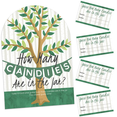 Family Tree Reunion - How Many Candies Family Gathering Party Game - 1 Stand and 40 Cards - Candy Guessing Game