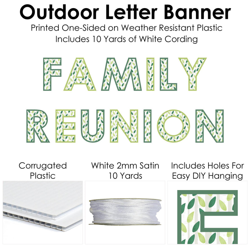 Family Tree Reunion - Large Family Gathering Party Decorations - Family Reunion - Outdoor Letter Banner
