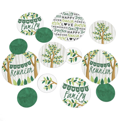 Family Tree Reunion - Family Gathering Party Giant Circle Confetti - Family Gathering Party Decorations - Large Confetti 27 Count