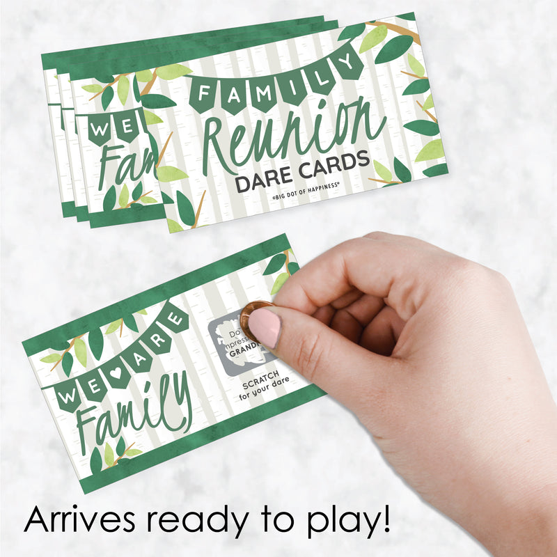 Family Tree Reunion - Family Gathering Party Game Scratch Off Dare Cards - 22 Count